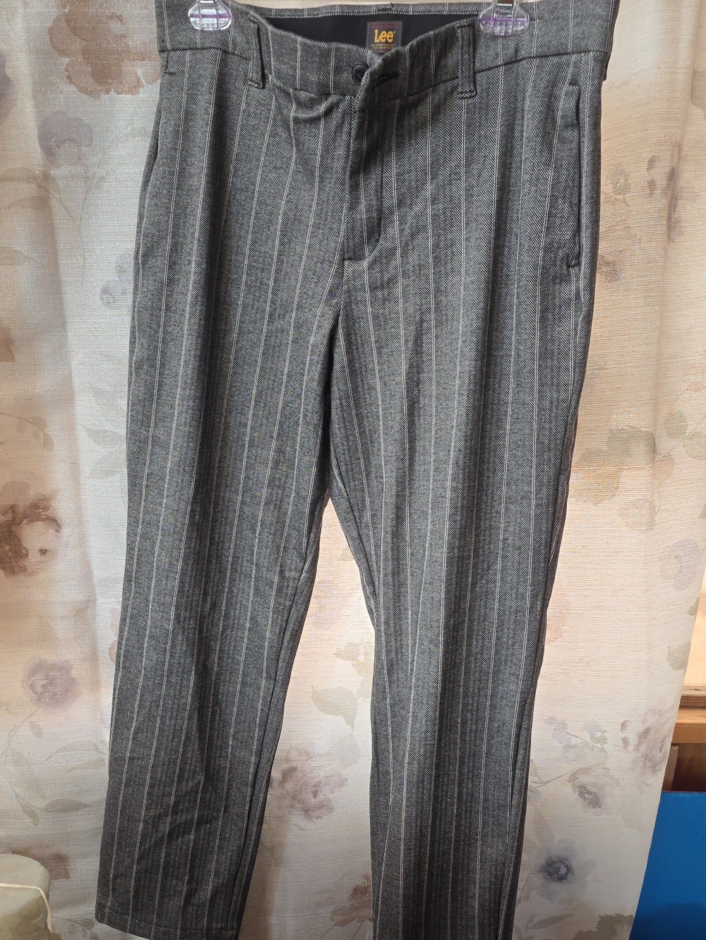 Lee Charcoal Pinstripe Trousers EUC Sz 1w
